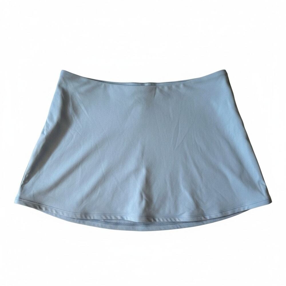 NWT Andie Swim The Skirt Skort Bikini Bottom Pool Blue Large Beach Travel Resort